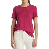 Polo Ralph Lauren T-Shirt HAILLY Top Bluse Shirt LRL-Monogramm-Logo auf der Brust, Besonders weich und angenehm