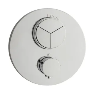 Herzbach Living Fertigmontageset 11.803055.1.01 Unterputz-Thermostat, 3 Verbraucher, chrom