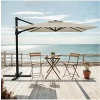 HOMALL Sonnenschirm 300x400 cm Ampelschirm mit Ständer, 360 Grad drehbar, UV-Schutz 50+, 300*400CM, φ330CM, 270*270CM, Gewicht 18-28KG, faltbar, geeignet für Garten, Terrasse, Schwimmbad
