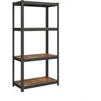 SONGMICS Standregal Regal, Lagerregal mit Stahlgestell, 1-tlg., 4 verstellbare Ablagen, bis 520 kg belastbar