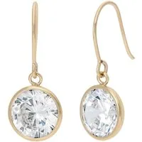 Firetti Paar Ohrhaken Schmuck Geschenk Gold 375 Ohrschmuck Ohrringe Solitär, mit Zirkonia (synth)