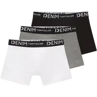 TOM TAILOR Denim Boxershorts (Packung, 3-St) mit Logo-Stretchbund