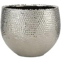 BOLTZE GRUPPE GmbH Übertopf Übertopf Lajos Steingut H.19 cm Ø.24 cm silber groß