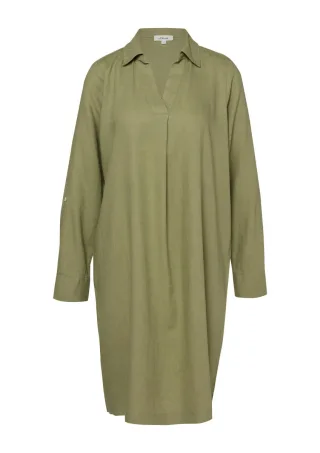 s.Oliver Red Label - Locker geschnittenes Hemdblusenkleid in Midi-Länge grün - Gr. - 42