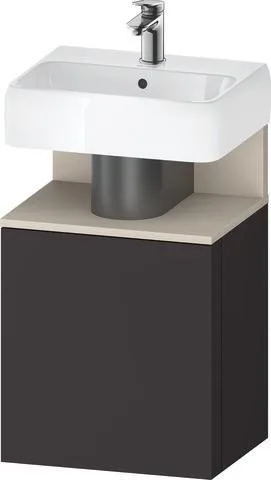Duravit Qatego Waschtischunterbau wandhängend Graphit Supermatt 440x350x645 mm - QA4076R83800000 QA4076R83800000