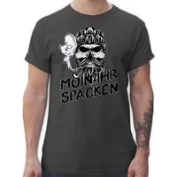 Shirtracer T-Shirt Moin ihr Spacken Totenkopf Norddeutsch Geschenke Sprüche Statement