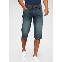 H.I.S Jeansbermudas HANTZ (Set, 2-tlg., mit abnehmbarem Gürtel) gerader Beinschnitt, Used-Look mit Abriebeffekten