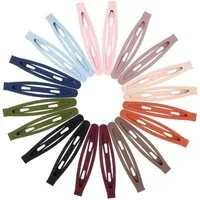 LuxusKollektion Haarclip 20er Set bunte Snap Haarspangen 6,2 cm für Mädchen Damen - Haarclips