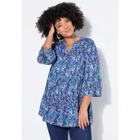 Angel of Style Tunika Bluse A-Linie Blümchenmuster 3/4-Ärmel Volants