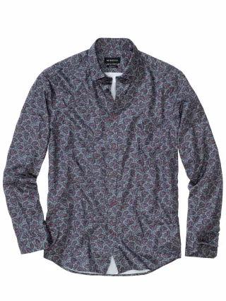 Mey & Edlich Herren Herbstlaub-Hemd Blau 100 % Baumwolle