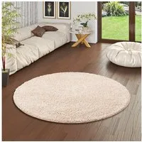 Snapstyle Hochflor-Teppich Luxus Hochflor Langflor Teppich Milano Rund, Rund, Höhe: 43 mm