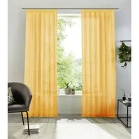 OTTO home Gardine XANA (1 St), Kräuselband, transparent, Voile, Bestseller, einfarbig, 1 bzw. 2 Schals, pflegeleicht, Beststeller!