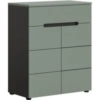xonox.home Schuhkommode, Smoke Green Melamin beschichtet modern 94x80x37 cm