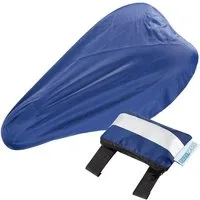 EAZY CASE Sattelbezug Universal Regenschutz für Sattel, Regenschutz für Sattel Regenhaube Hülle mit Gummiband wasserfest Blau