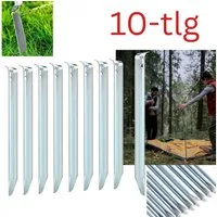 FAMEX Zelthering Bodenanker, 30cm, 10 Stück, (Sandheringe, Erdnägel), extra stabil & lang, sturmsicher