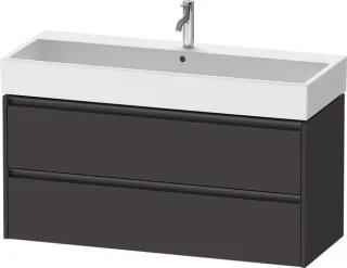 Duravit Ketho.2 Waschtischunterbau wandhängend Graphit Supermatt 1184x460x549 mm - K25279080800000 K25279080800000