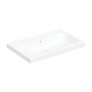 Geberit iCon Aufsatz-Waschtisch 501848003 70x48cm, ohne Hahnloch, mit Überlauf, für Arbeitsplatte, weiß