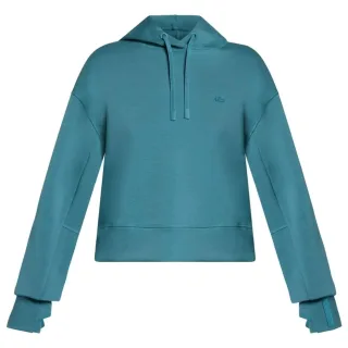 Lacoste - Kapuze mit Kordelzug für Damen, Scuba-Material (Hydro Blaugrün)