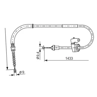 Bosch Handbremsseil hinten links Mini R50 R52 R53