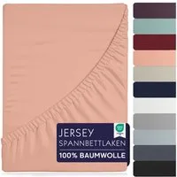 BRB HOME Spannbettlaken Spannbettlaken Jersey Baumwolle für Topper Boxspringbett bis 27 cm, Baumwolle, Gummizug: Rundum, (1 Stück), Matratzen bis 27 cm Höhe, OEKO TEX Standard 100, Jersey Spannbetttuch