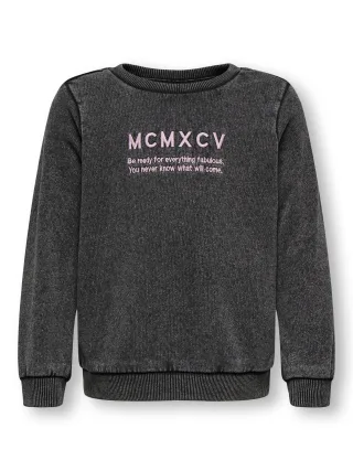 KIDS ONLY - KMGMADELINE L/S REBEL O-NECK BOX SWT black - Gr. - 110