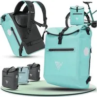 MIVELO Fahrradtasche Gepäckträgertasche mit Rucksackfunktion 100 % wasserdicht, inkl. Gepolstertem Laptopfach