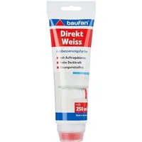 baufan® Wandfarbe Ausbesserungsfarbe, Weiß mit Auftragsbürste 250 ml