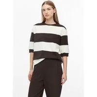 s.Oliver 3/4 Arm-Pullover Sweatshirt Gestreiftes Sweatshirt im Relaxed Fit