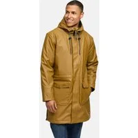 Indicode Regenmantel Herren INTommy Nässeschutz Herrenjacke mit Kapuze und vielen funktionalen Taschen