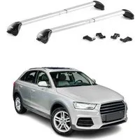 OMAC Dachträger Grundträger für Audi Q3 8U 2011-2025 Aluminium Silber 2 tlg ABE (2-St), Wasserbeständig,Abnehmbar,Multifunktional,Leichtgewichtig