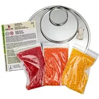 CREARTEC Kreativset 5300208, Colouraplast Schmelzgranulat "Sunrise Traumfängerset", zum Basteln eines eigenen Traumfängers - Made in Germany