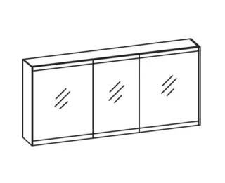 Artiqua LED-Spiegelschrank, Castello Eiche quer NB, 072-SDT-1-15-426 072-SDT-1-15-426