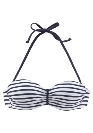 LASCANA - BügelBandeauTop C navy-white s - Gr. - 38E