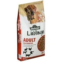 Dehner Lieblinge Multiprotein Adult Geflügel / Wild / Fisch, 12 kg, Trockenfutter für: Hunde, Trockenfutter für ausgewachsene Hunde, zuckerfrei