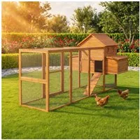 My Animal Kleintierstall Hühnerstall XXL für bis zu 8 Hühner MH-22, Stall mit zwei Stockwerken