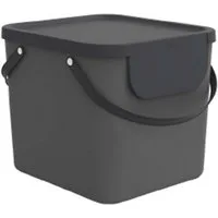 ROTHO Wäschekorb Albula Wäschesammler 40l mit Deckel, Kunststoff (PP recycelt)