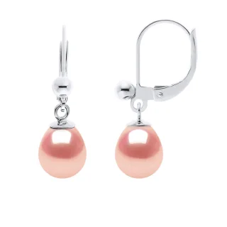 DIADEMA - Ohrringe - Silber und echte Süßwasserperlen - Rosa