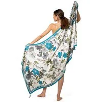 MayTree Modeschal leichter Strandschal Damen Boho 85 x180 pink, Sarong Pareo, (Stück, 1-St)