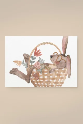 Leevje Postkarte Osterhase im Korb