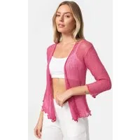 ikat Bolero IKA01 (Sommerlicher angenehm leichter Damen Bolero mit 3/4 Arm)