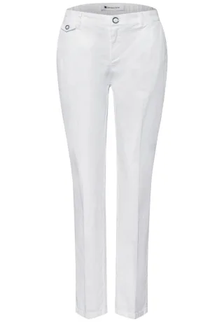 Street One - Chino im Casual Fit weiß - Gr. - 28