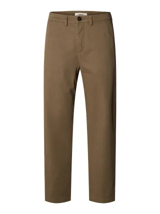 SELECTED MEN - SLM220-LOOSE MILES TWILL PANT NOOS Chocolate Chip - Gr. - 34