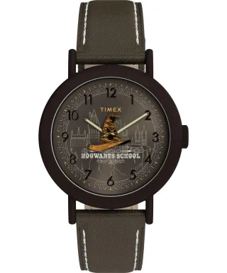 Timex Harry Potter X Timex Weekender Sorting Hat Braun Unisex Armbanduhr TW2Y77000