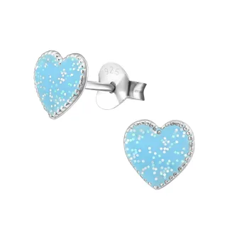 Herz Ohrringe aus 925 Silber