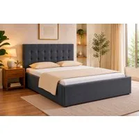 OTTO home Polsterbett Hamar, Knopfsteppung im Kopfteil, bis 250 KG belastbar (3 Breiten: 100cm/ 140cm/ 180cm), in verschiedenen Größen und Stoffen und Farben