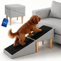 Outentin Haustiertreppe Hundetreppe klappbar mit Polster - Hunderampe Sofa Bett Katze (100 kg Belastbarkeit 2-in-1 Funktion 72x36x36 cm, 16 Farben, 1-St., Rutschfeste Oberfläche, Gelenkschonend, Pflegeleicht, Für Innenbereich)