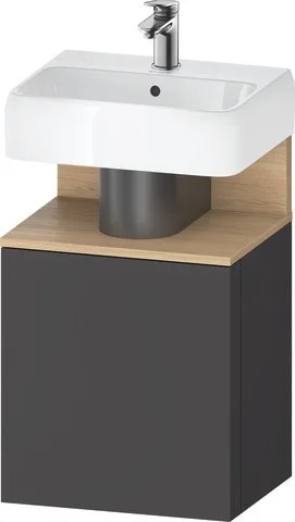 Duravit Qatego Waschtischunterbau wandhängend Graphit Matt 440x350x645 mm - QA4076R30490000 QA4076R30490000