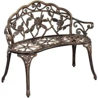 casa.pro Gartenbank, »Monfalcone« Eisenbank 99x54x78cm Gusseisen Bronzenfarbe