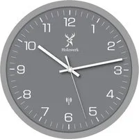 Holzwerk Funkwanduhr Designer Holz Funk Wand Uhr (Nahezu lautloses Uhrwerk, analog, 30 cm)