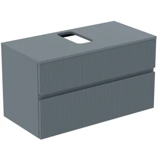 Ideal Standard Waschtischunterschrank Finesse Ausschnitt r/l 1002x505x558mm 2 Auszüge Aschblau matt, E3499UQ